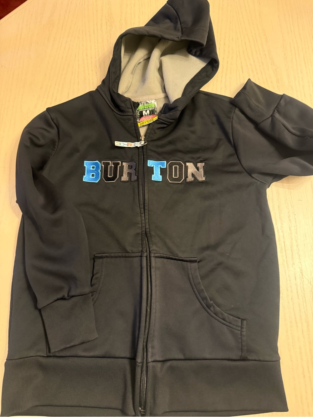Burton full zip hoodie sweatshirt boys youth medium m 10/12